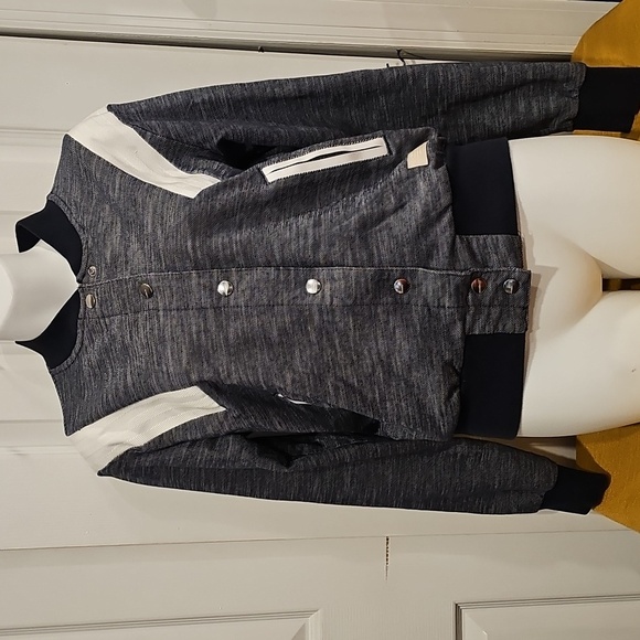 Adidas Vintage Navy Blue Bomber Jacket - Size XS EUC - Picture 1 of 5